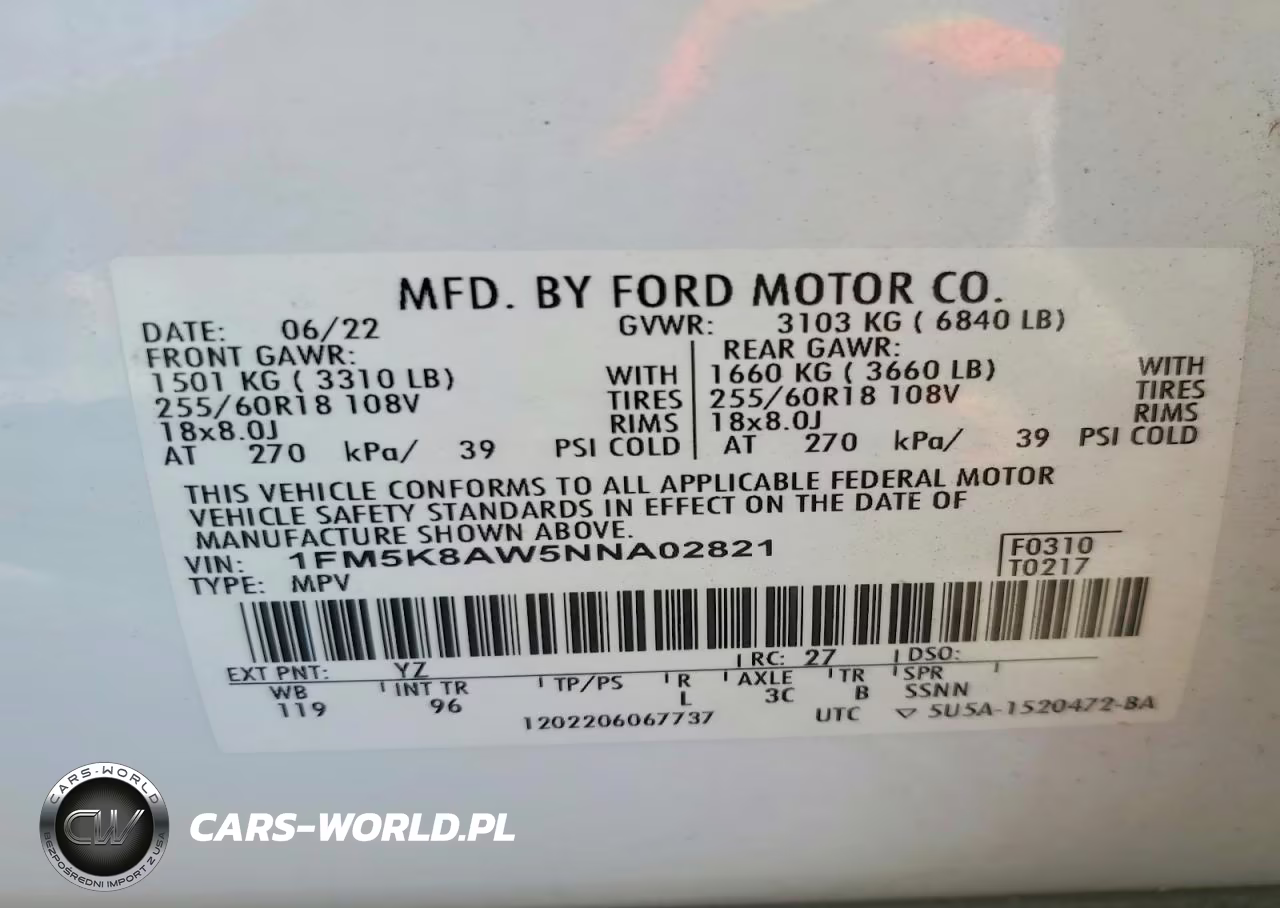 2022 Ford Explorer Police Interceptor VIN:1FM5K8AW5NNA02821 - 12
