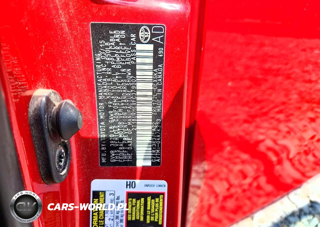 2015 Toyota Corolla S Premium VIN:2T1BURHEXFC379007 - 12