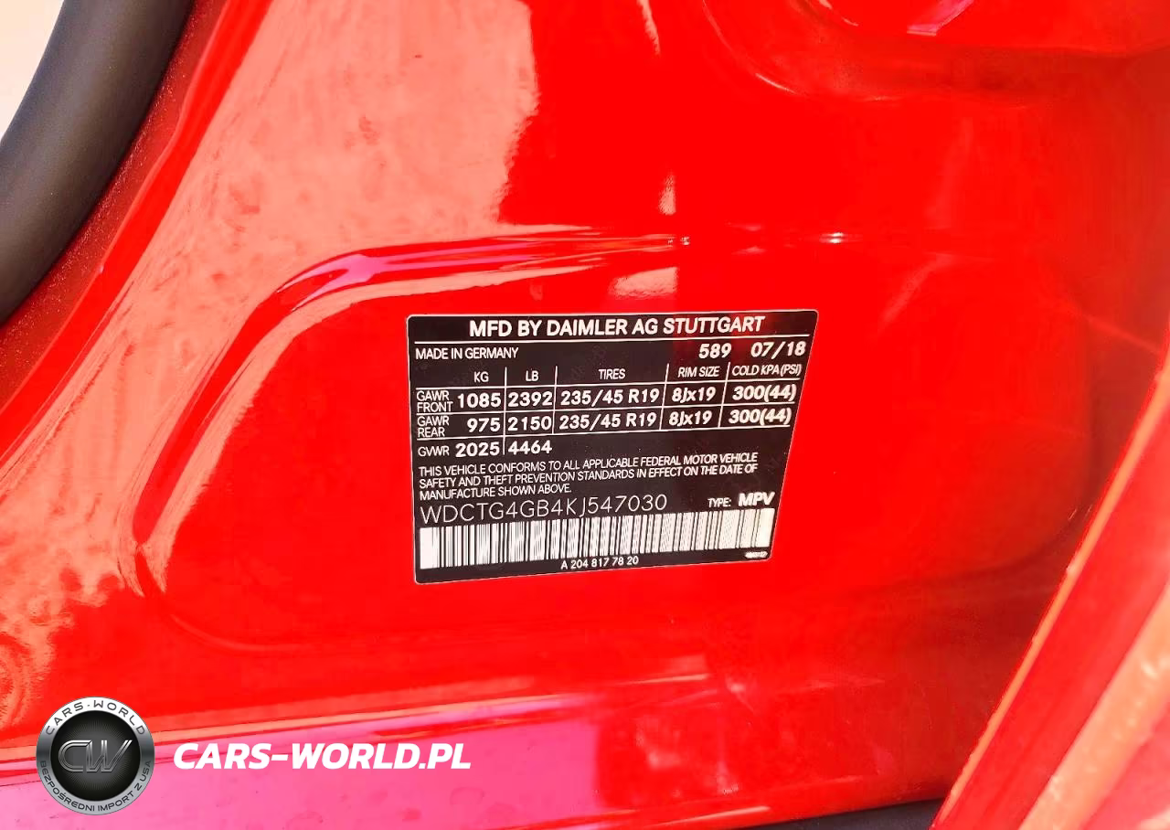 2019 Mercedes-Benz Gla 250 4Matic VIN:WDCTG4GB4KJ547030 - 12