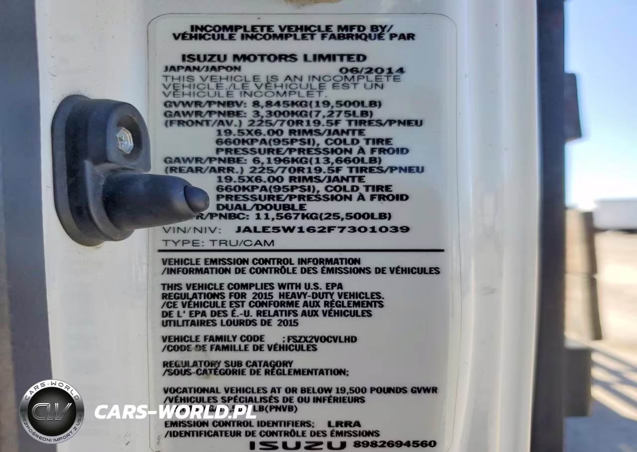 2015 Isuzu Nrr VIN:JALE5W162F7301039 - 13