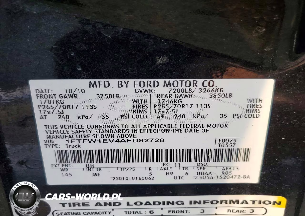 2010 Ford F150 Supercrew VIN:1FTFW1EV4AFD82728 - 12