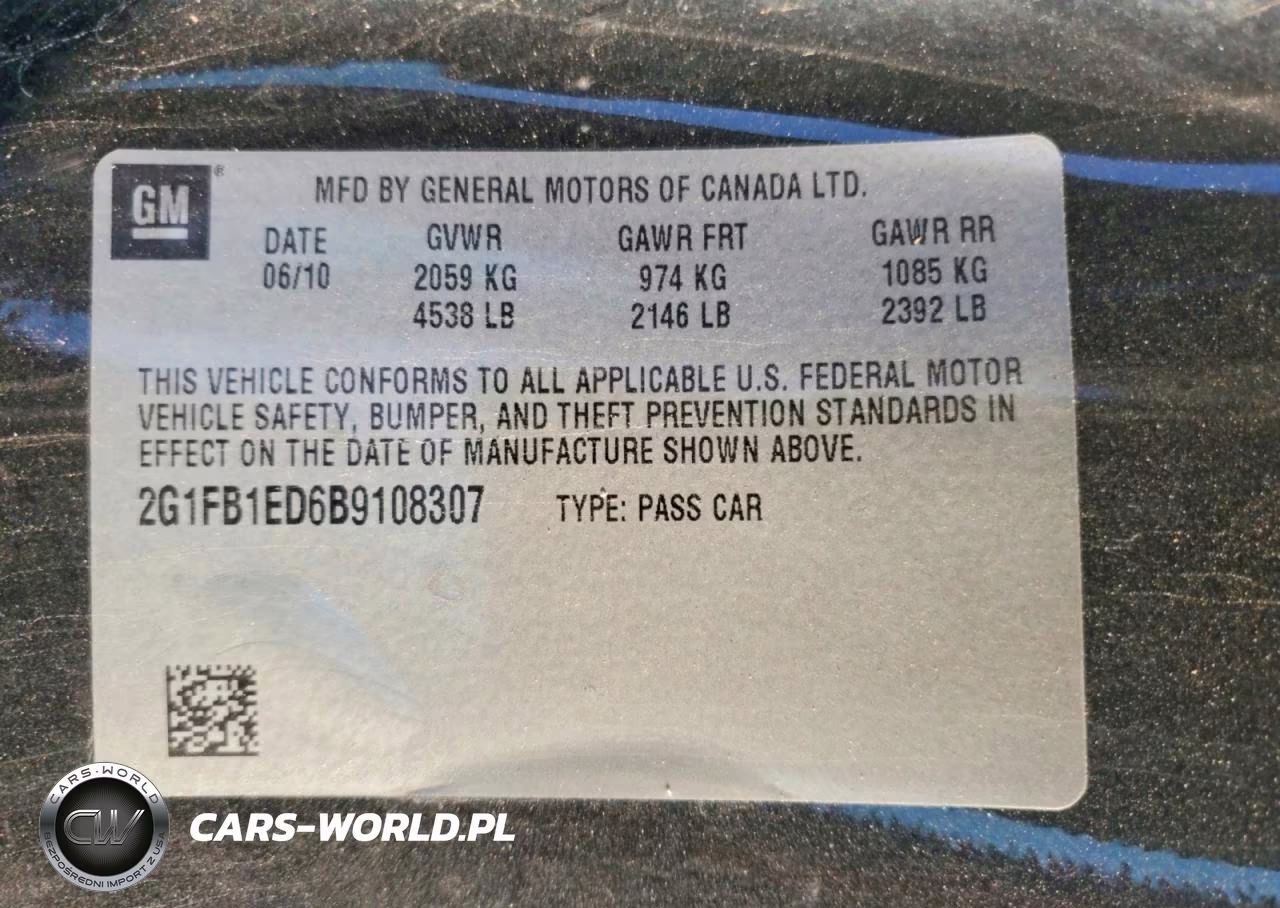 2011 Chevrolet Camaro Lt VIN:2G1FB1ED6B9108307 - 12