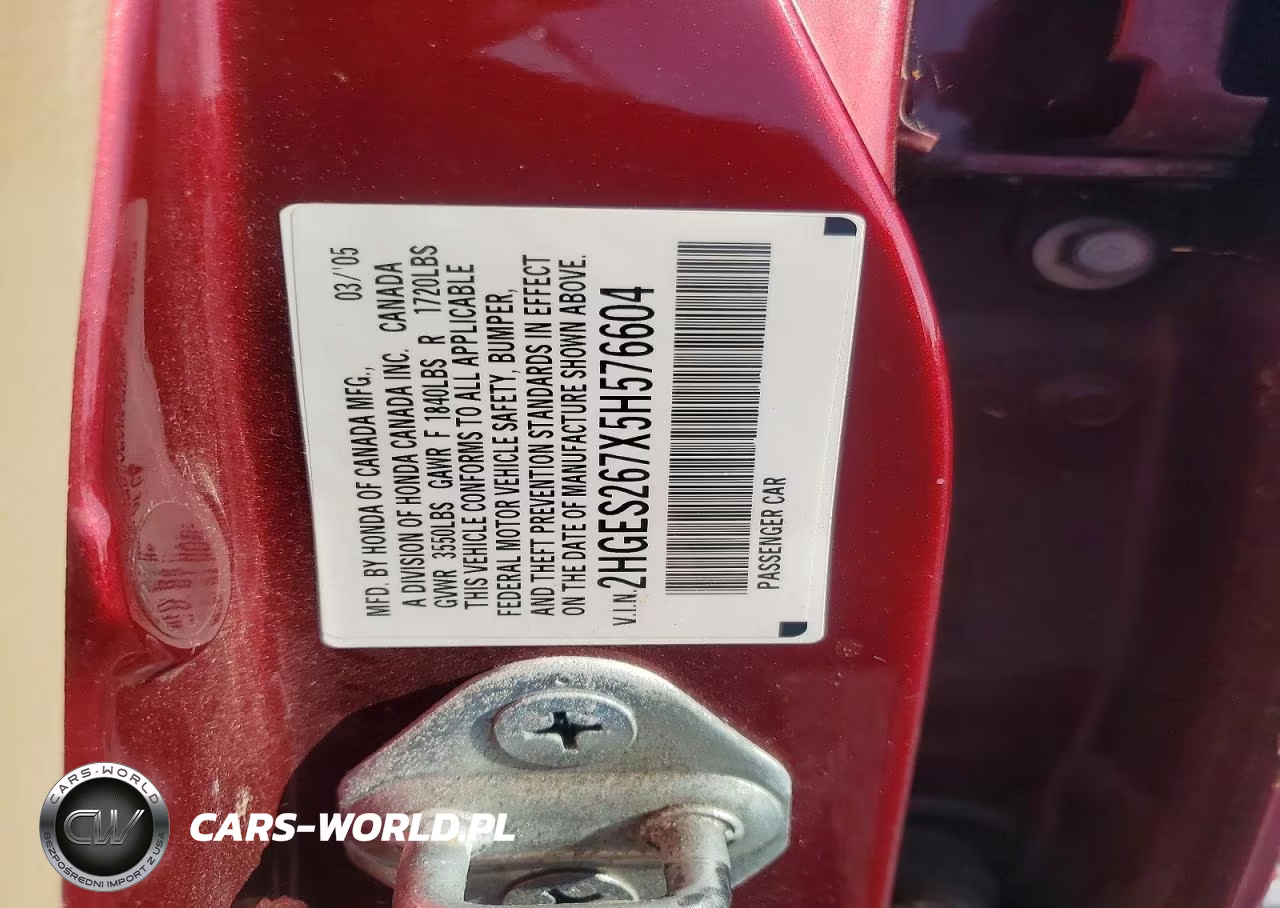 2005 Honda Civic Ex VIN:2HGES267X5H576604 - 12