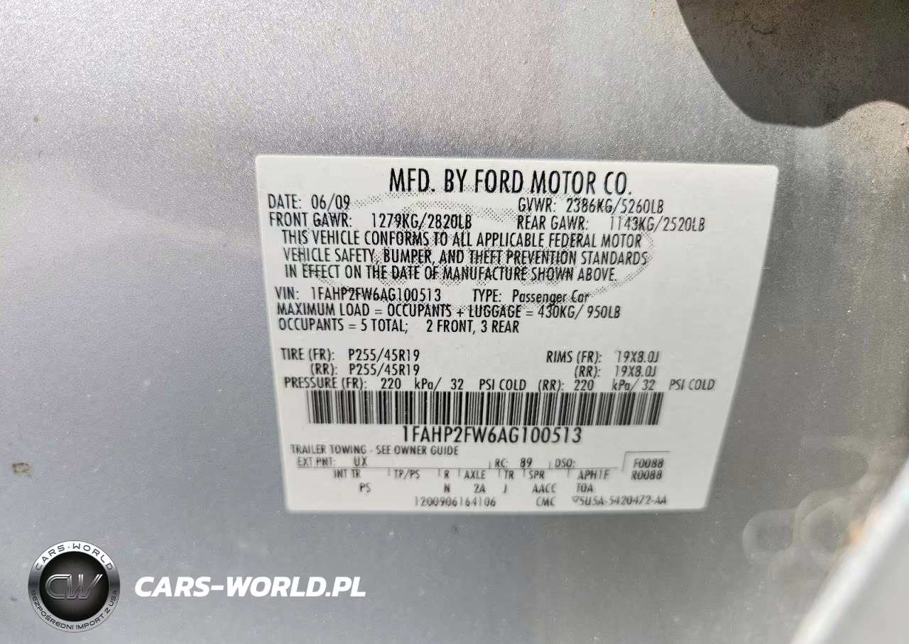 2010 Ford Taurus Limited VIN:1FAHP2FW6AG100513 - 12