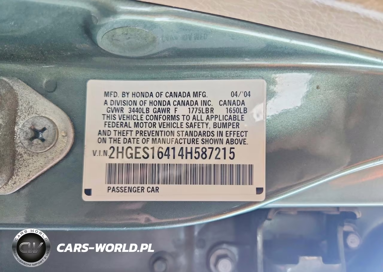 2004 Honda Civic Dx VIN:2HGES16414H587215 - 12