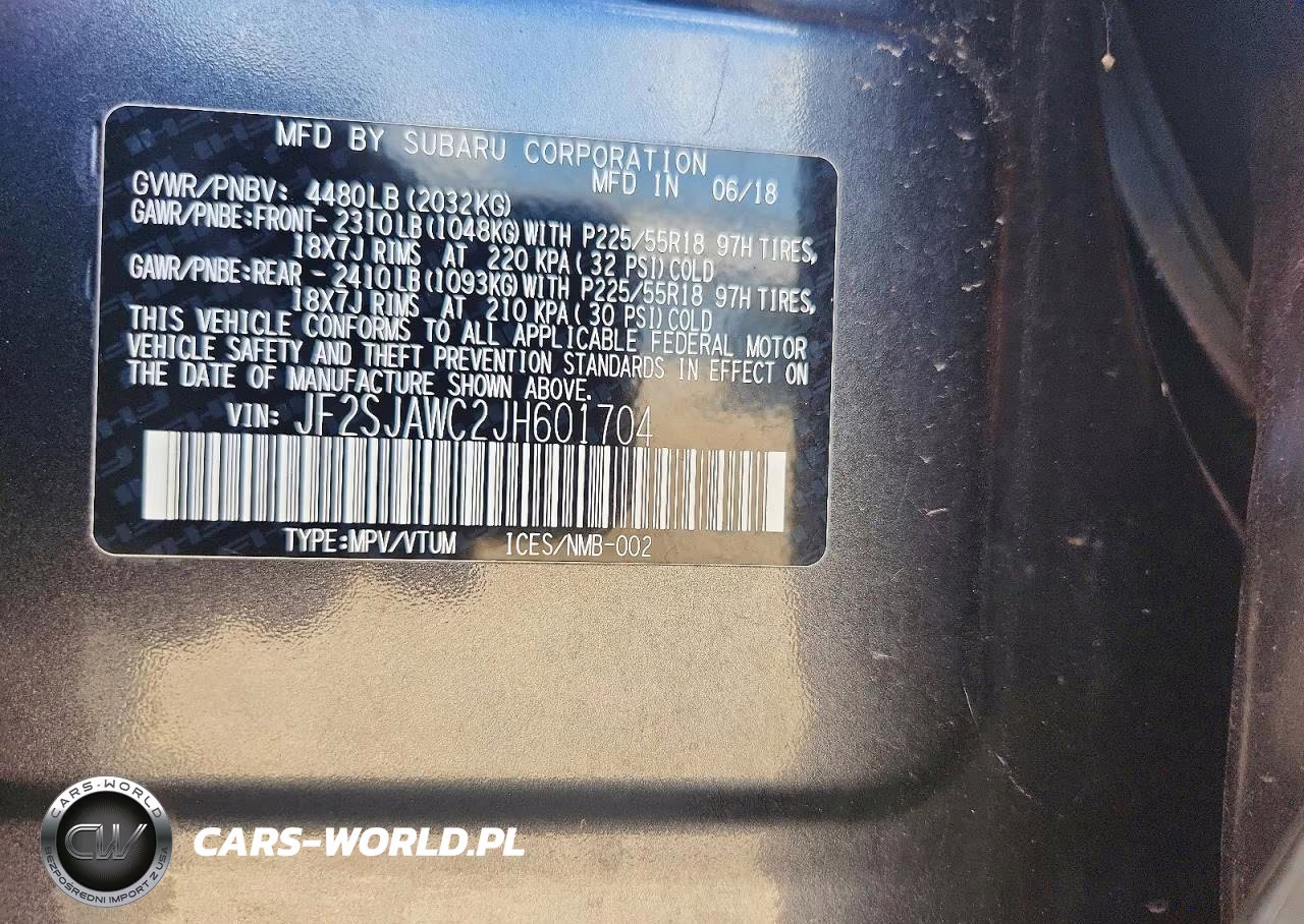 2018 Subaru Forester 2.5I Touring VIN:JF2SJAWC2JH601704 - 13