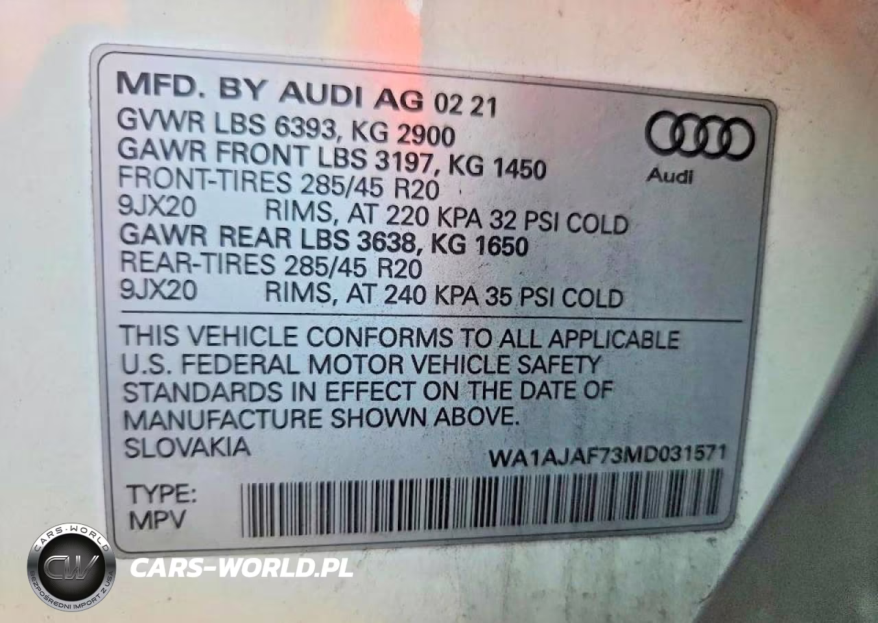 2021 Audi Q7 Premium VIN:WA1AJAF73MD031571 - 14