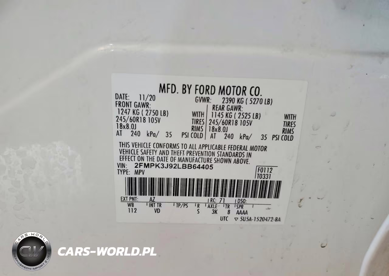 2020 Ford Edge Sel VIN:2FMPK3J92LBB64405 - 14