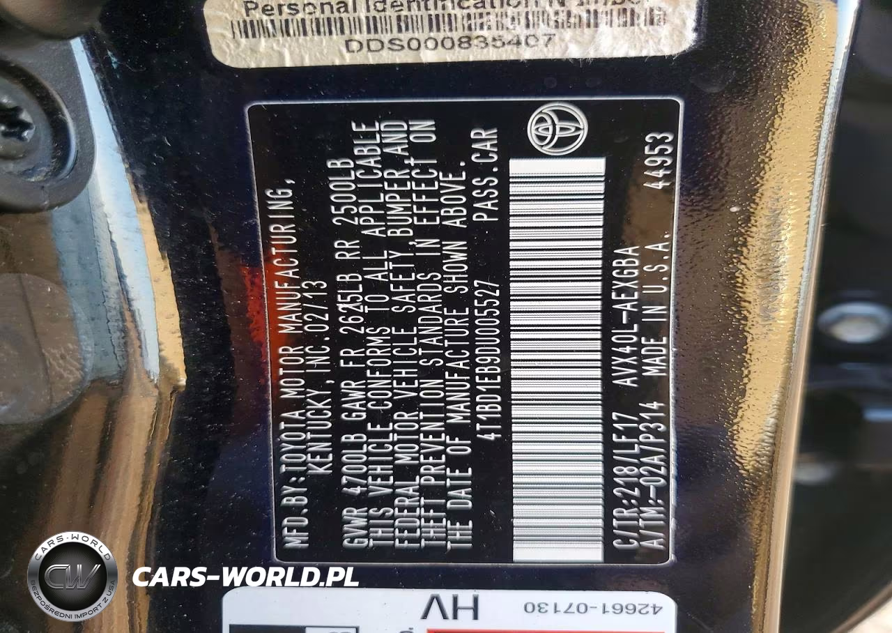 2013 Toyota Avalon Hybrid Xle Premium VIN:4T1BD1EB9DU005527 - 12