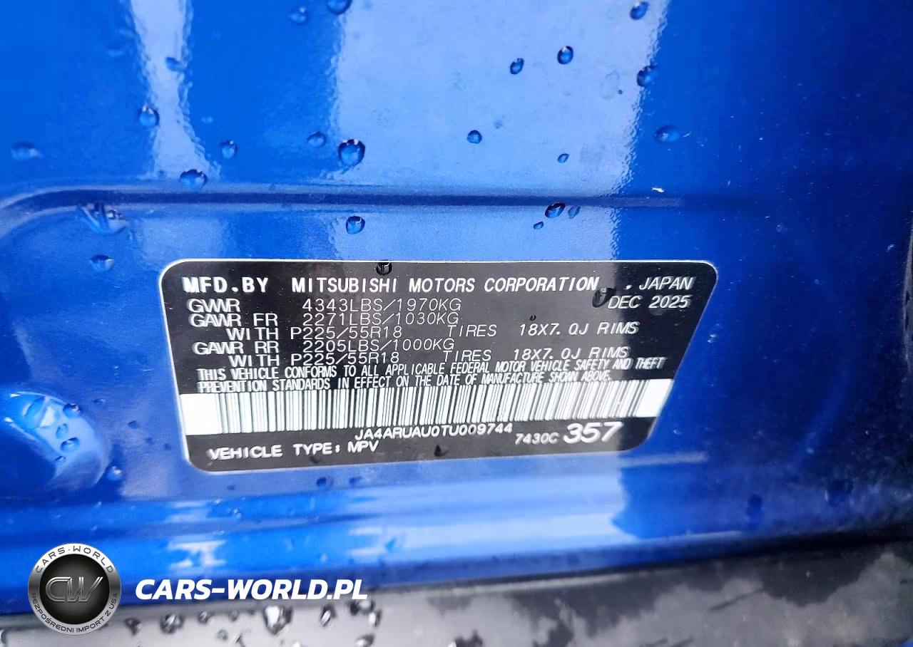 2026 Mitsubishi Outlander Sport S-Se VIN:JA4ARUAU0TU009744 - 13