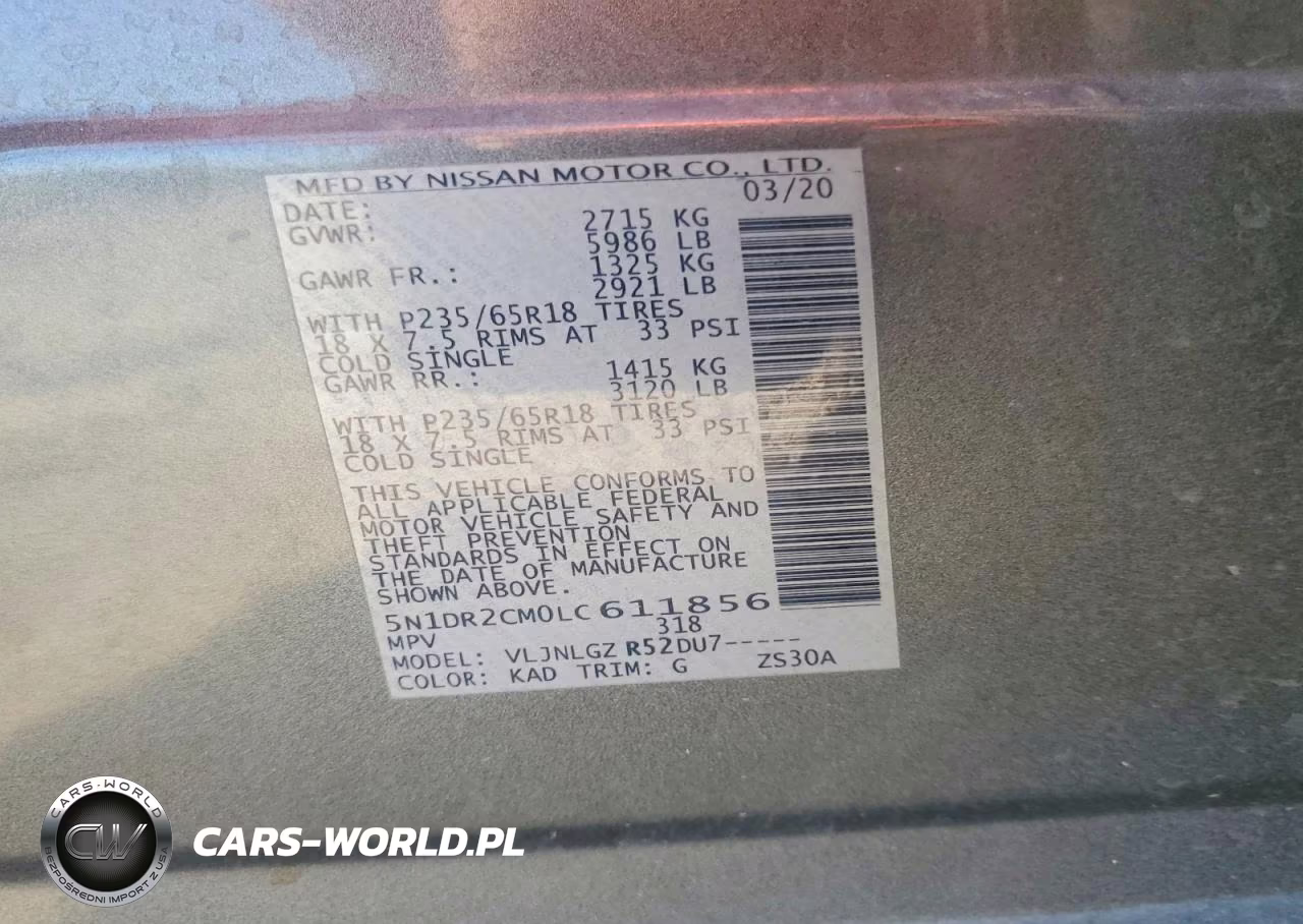 2020 Nissan Pathfinder Sl VIN:5N1DR2CM0LC611856 - 13