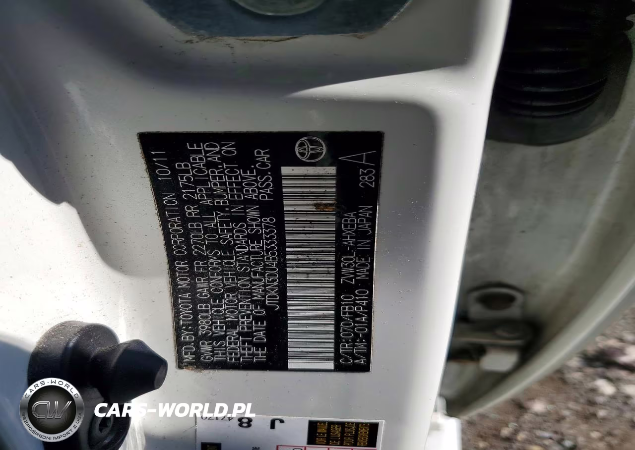 2011 Toyota Prius Two VIN:JTDKN3DU4B5333378 - 12