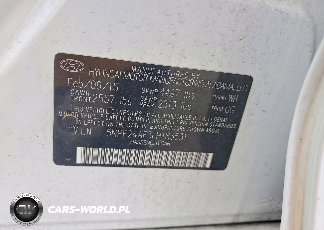 2015 Hyundai Sonata Se VIN:5NPE24AF3FH183531 - 12