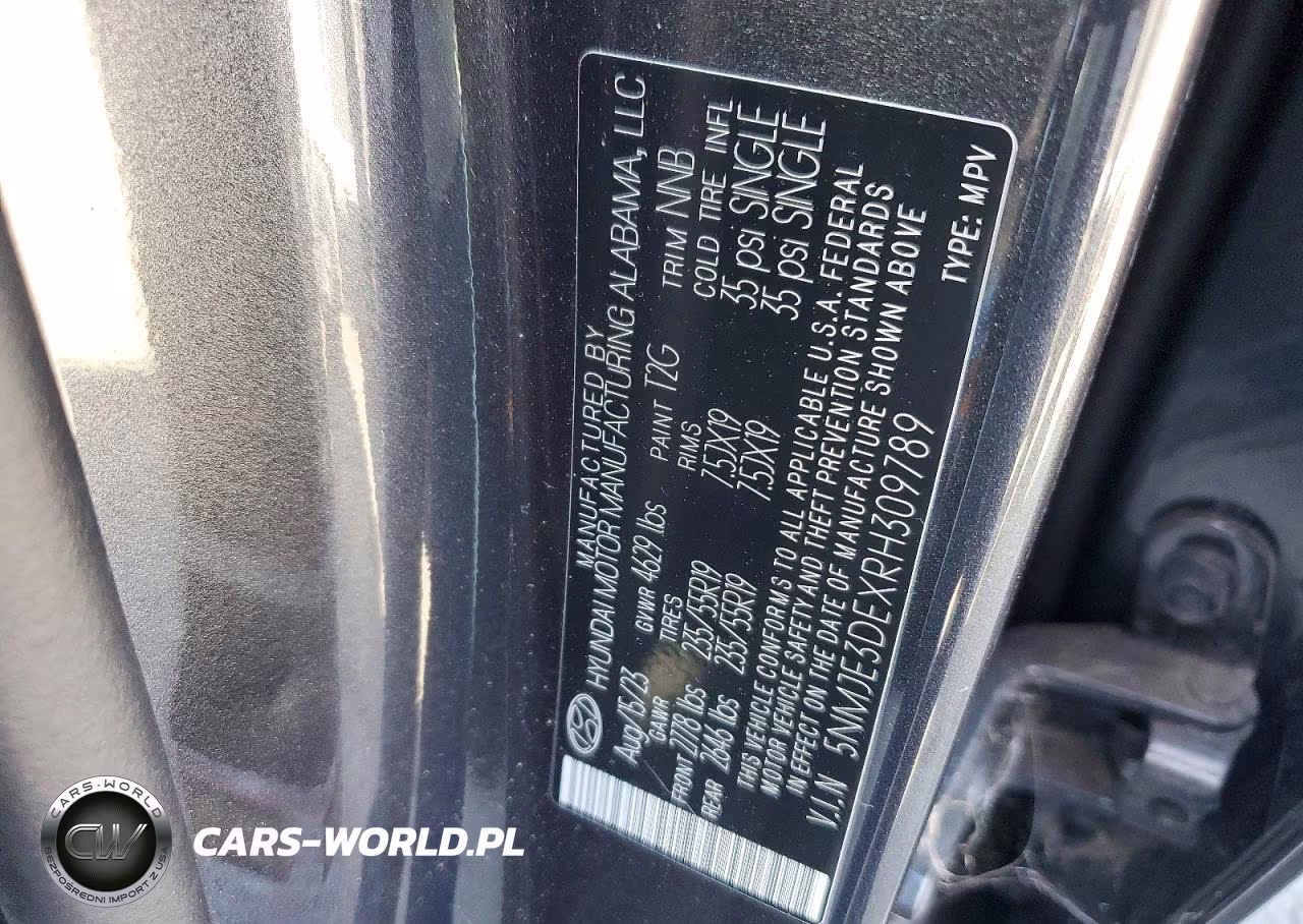 2024 Hyundai Tucson Limited VIN:5NMJE3DEXRH309789 - 14