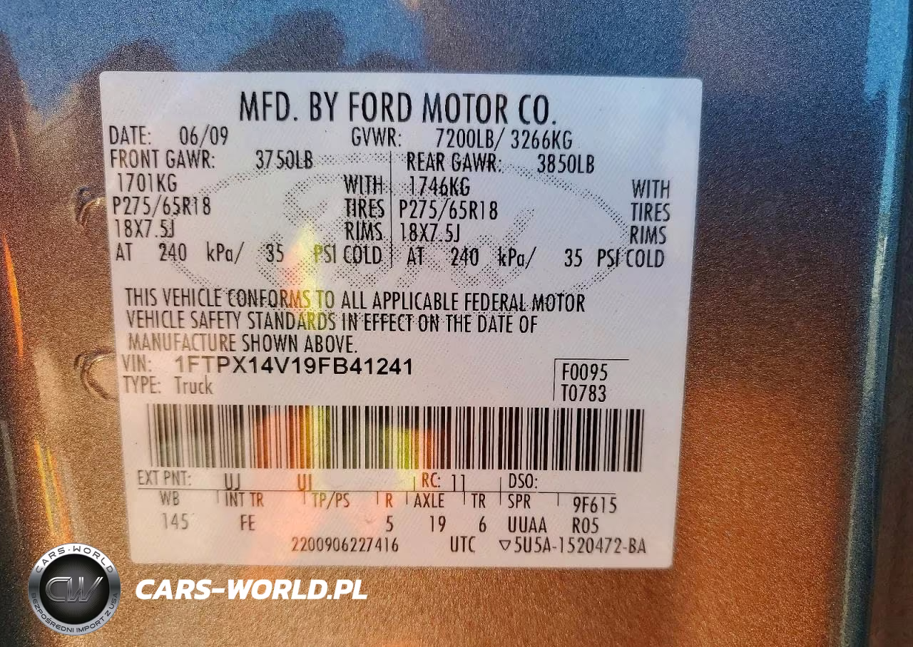 2009 Ford F150 Super Cab VIN:1FTPX14V19FB41241 - 13