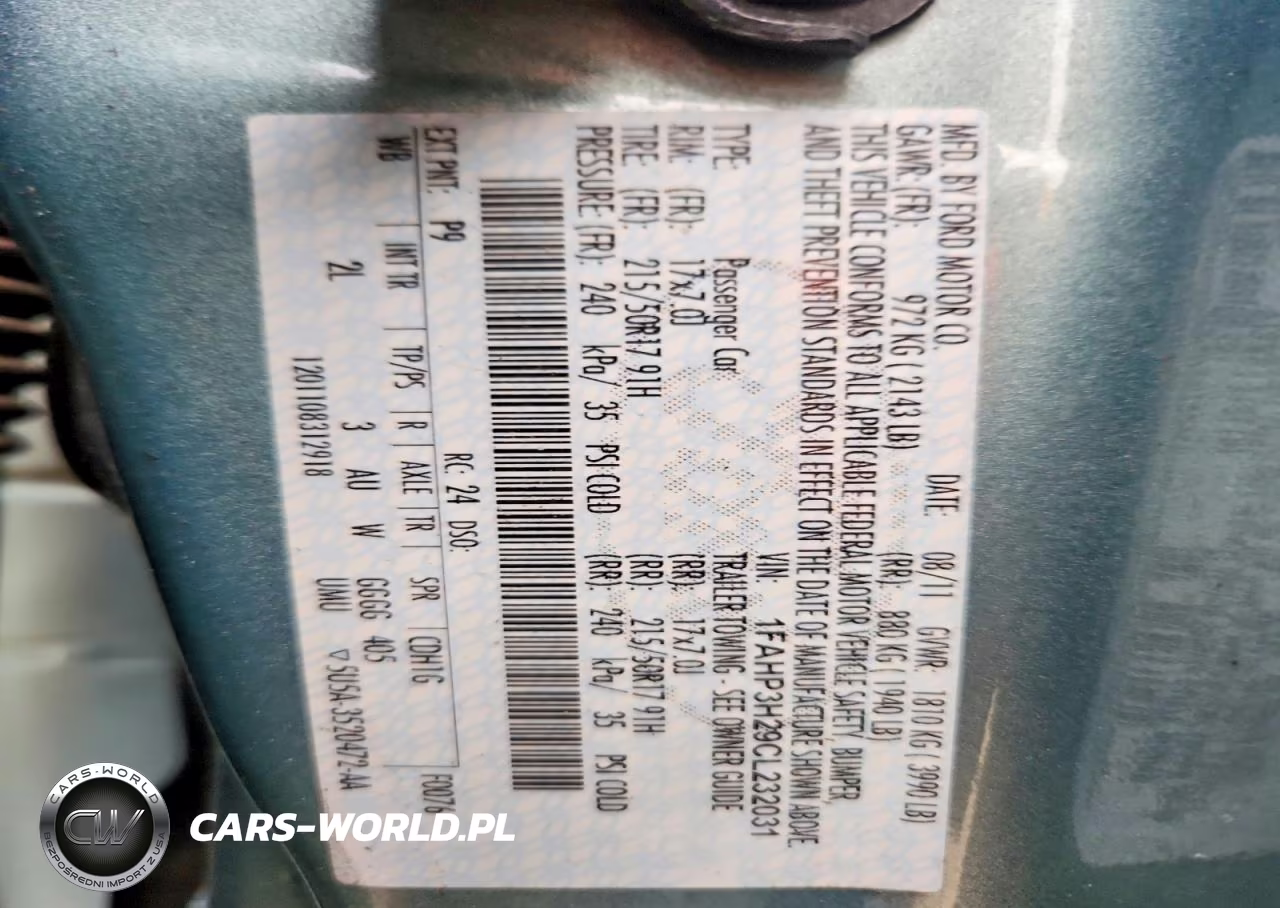2012 Ford Focus Sel VIN:1FAHP3H29CL232031 - 12