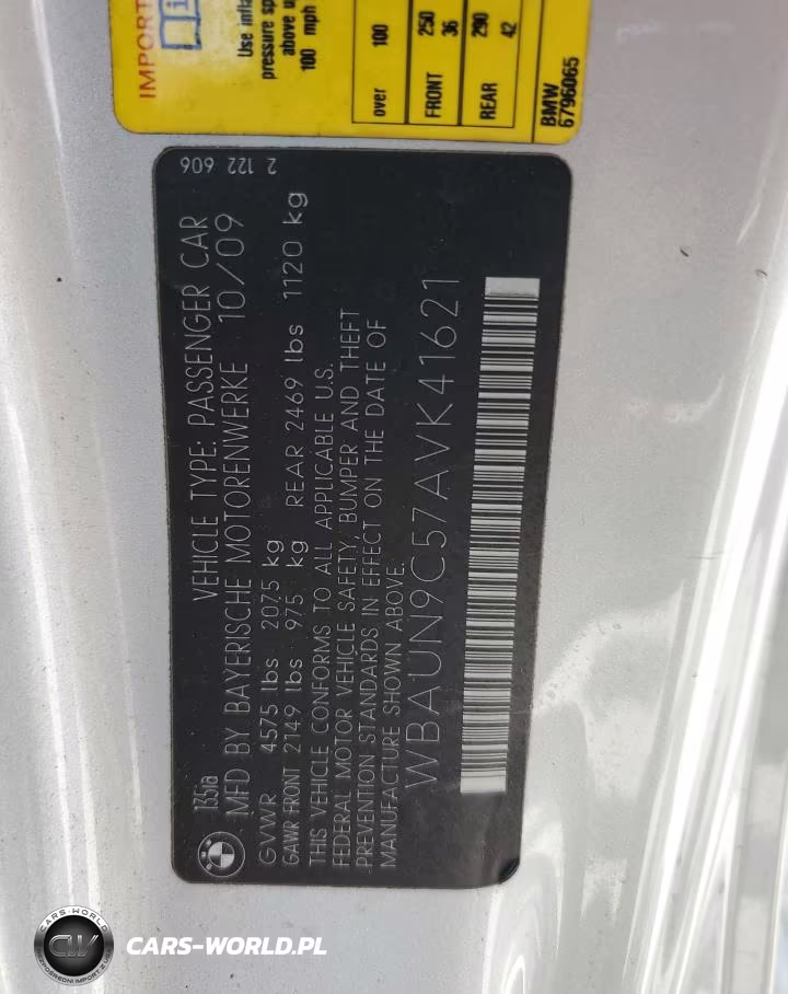 2010 BMW 135 I VIN:WBAUN9C57AVK41621 - 12