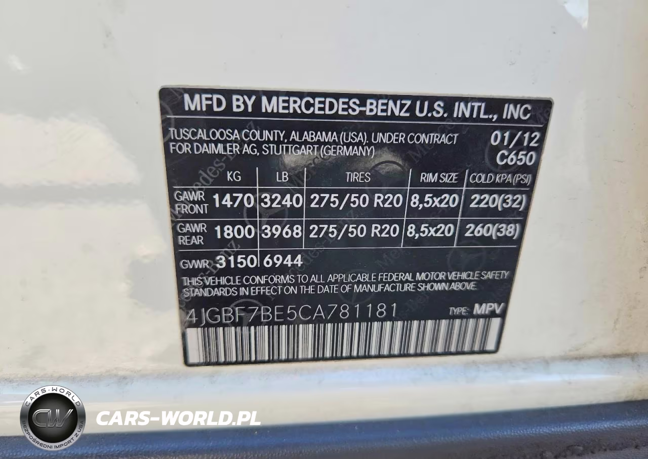 2012 Mercedes-Benz Gl 450 4Matic VIN:4JGBF7BE5CA781181 - 13