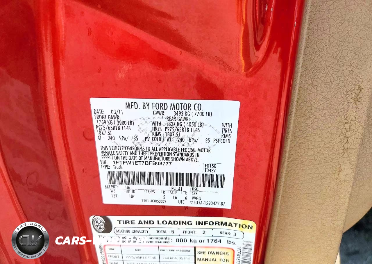 2011 Ford F150 Supercrew VIN:1FTFW1ET7BFB08777 - 12