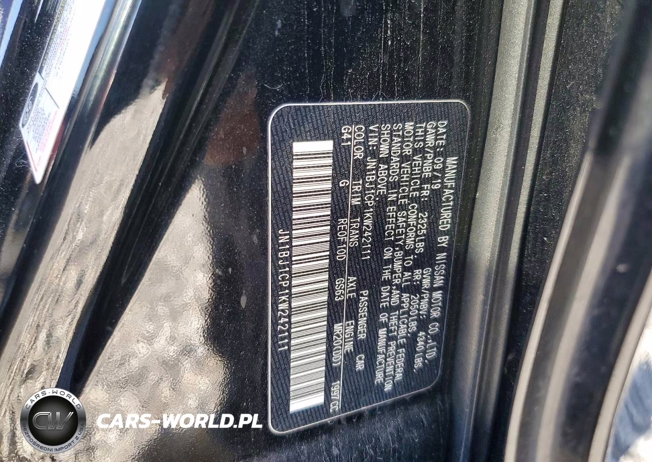 2019 Nissan Rogue Sport S VIN:JN1BJ1CP1KW242111 - 13