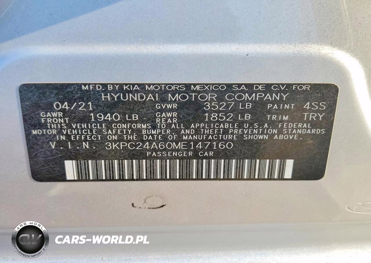2021 Hyundai Accent Se VIN:3KPC24A60ME147160 - 13