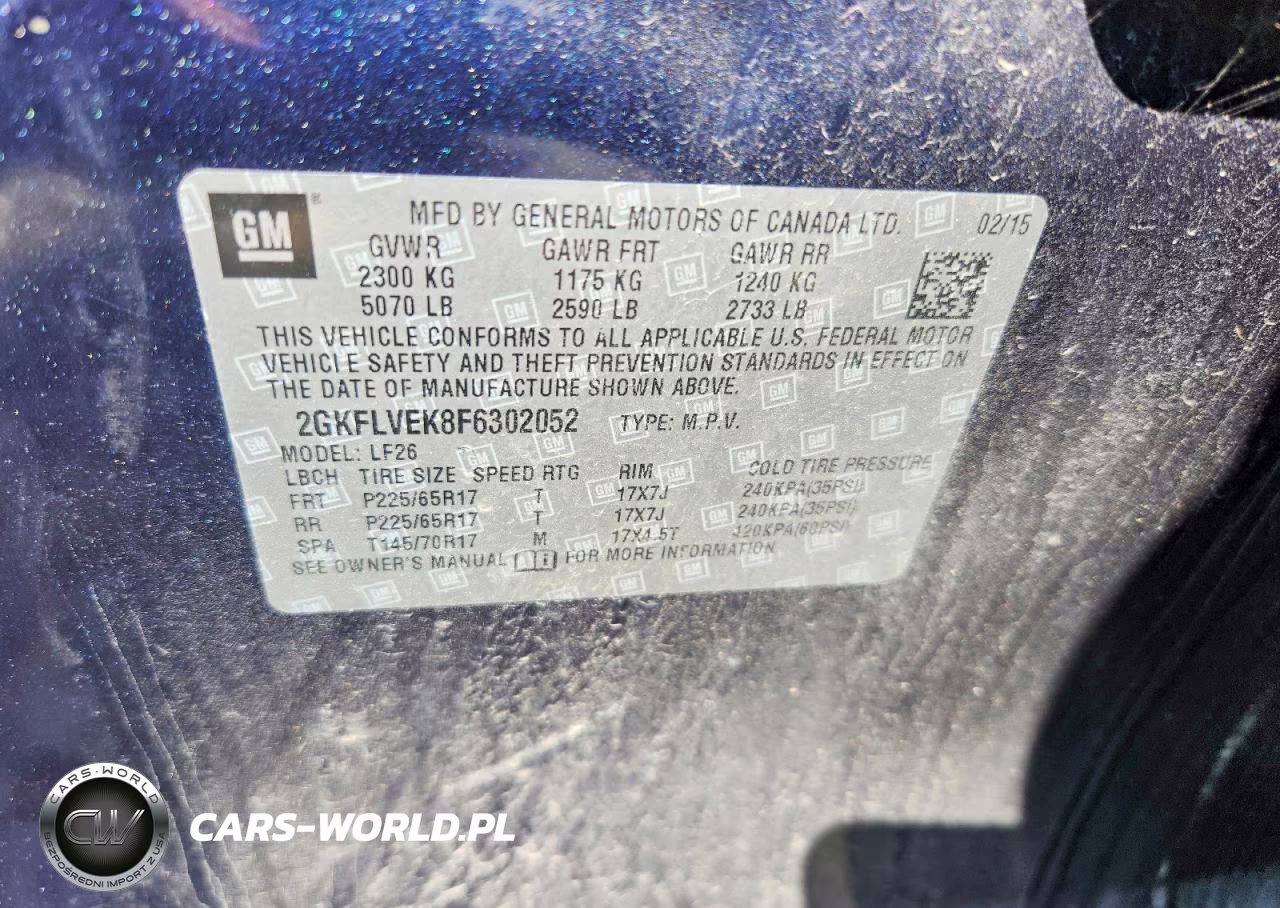 2015 GMC Terrain Sle VIN:2GKFLVEK8F6302052 - 12