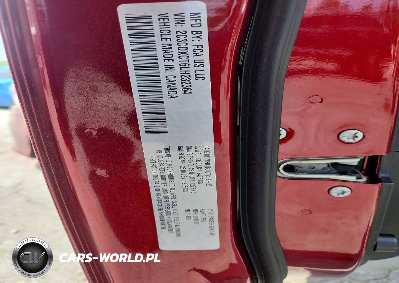 2020 Dodge Charger R-T Rwd VIN:2C3CDXCT6LH232364 - 12