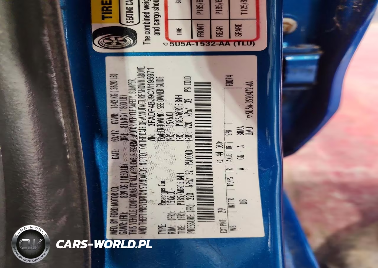 2012 Ford Fiesta Se VIN:3FADP4BJ9CM195971 - 12