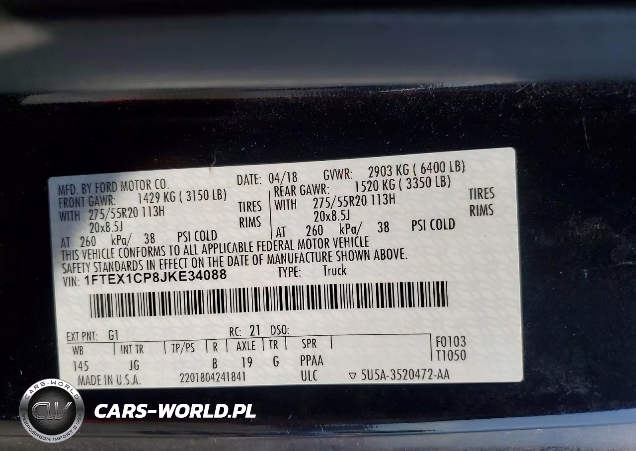 2018 Ford F150 Super Cab VIN:1FTEX1CP8JKE34088 - 12