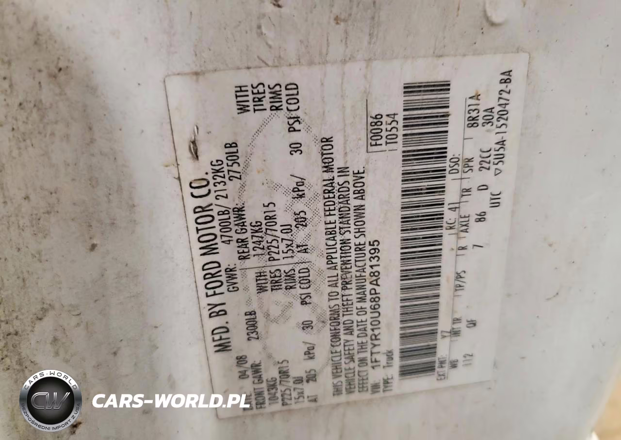 2008 Ford Ranger VIN:1FTYR10U68PA81395 - 12