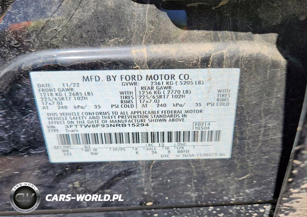 2022 Ford Maverick Xl VIN:3FTTW8F93NRB15294 - 12