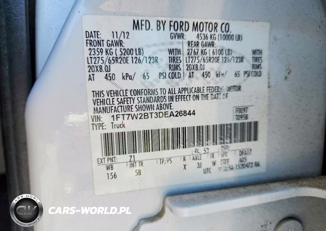 2013 Ford F250 Super Duty VIN:1FT7W2BT3DEA26844 - 13