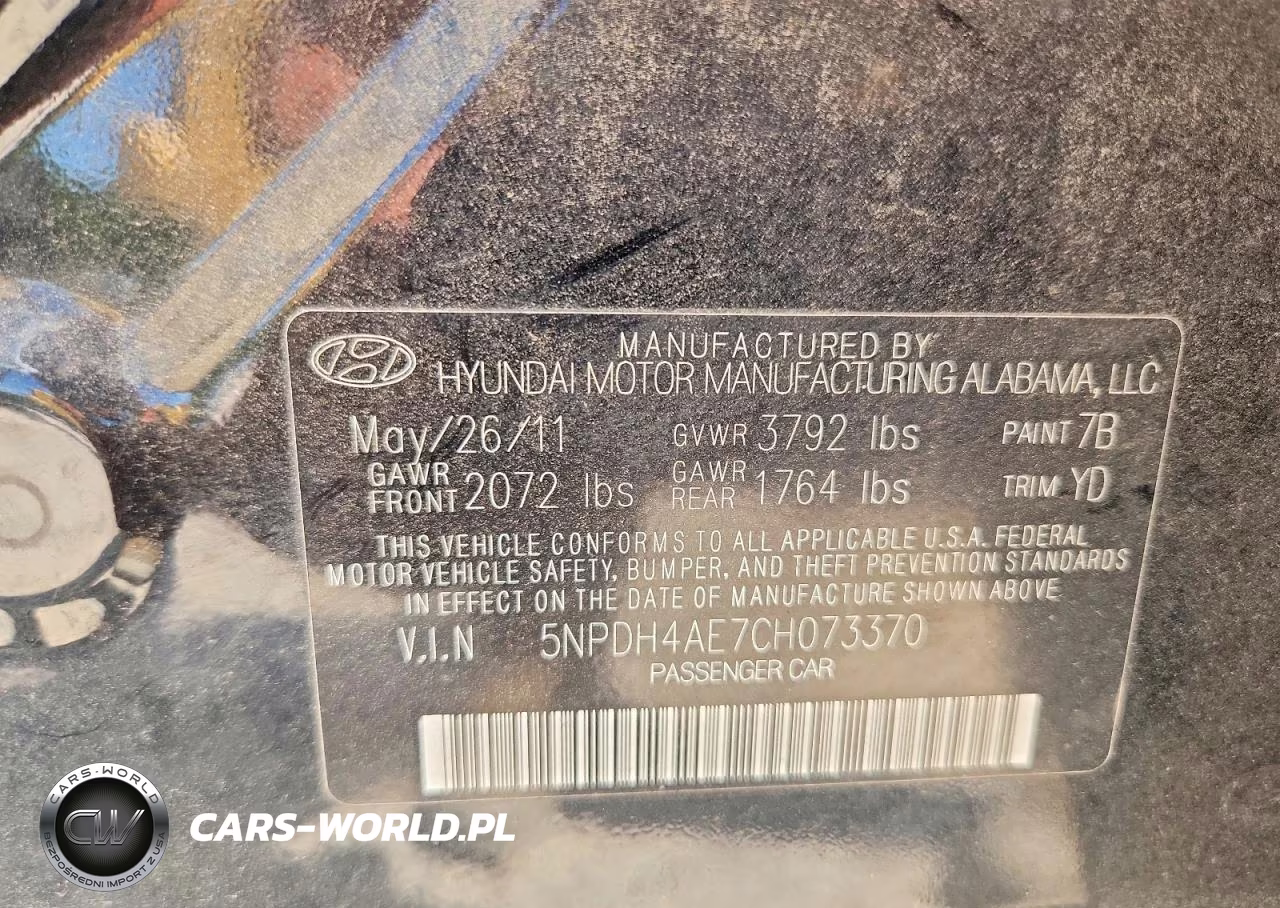 2012 Hyundai Elantra Gls VIN:5NPDH4AE7CH073370 - 12