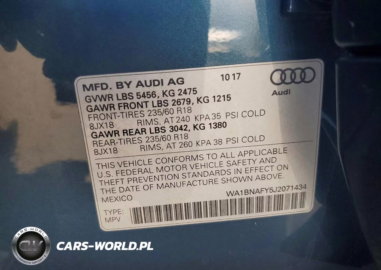 2018 Audi Q5 Premium Plus VIN:WA1BNAFY5J2071434 - 12