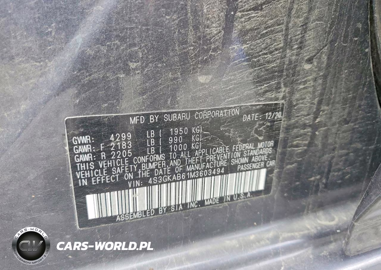 2021 Subaru Impreza Sedan VIN:4S3GKAB61M3603494 - 12