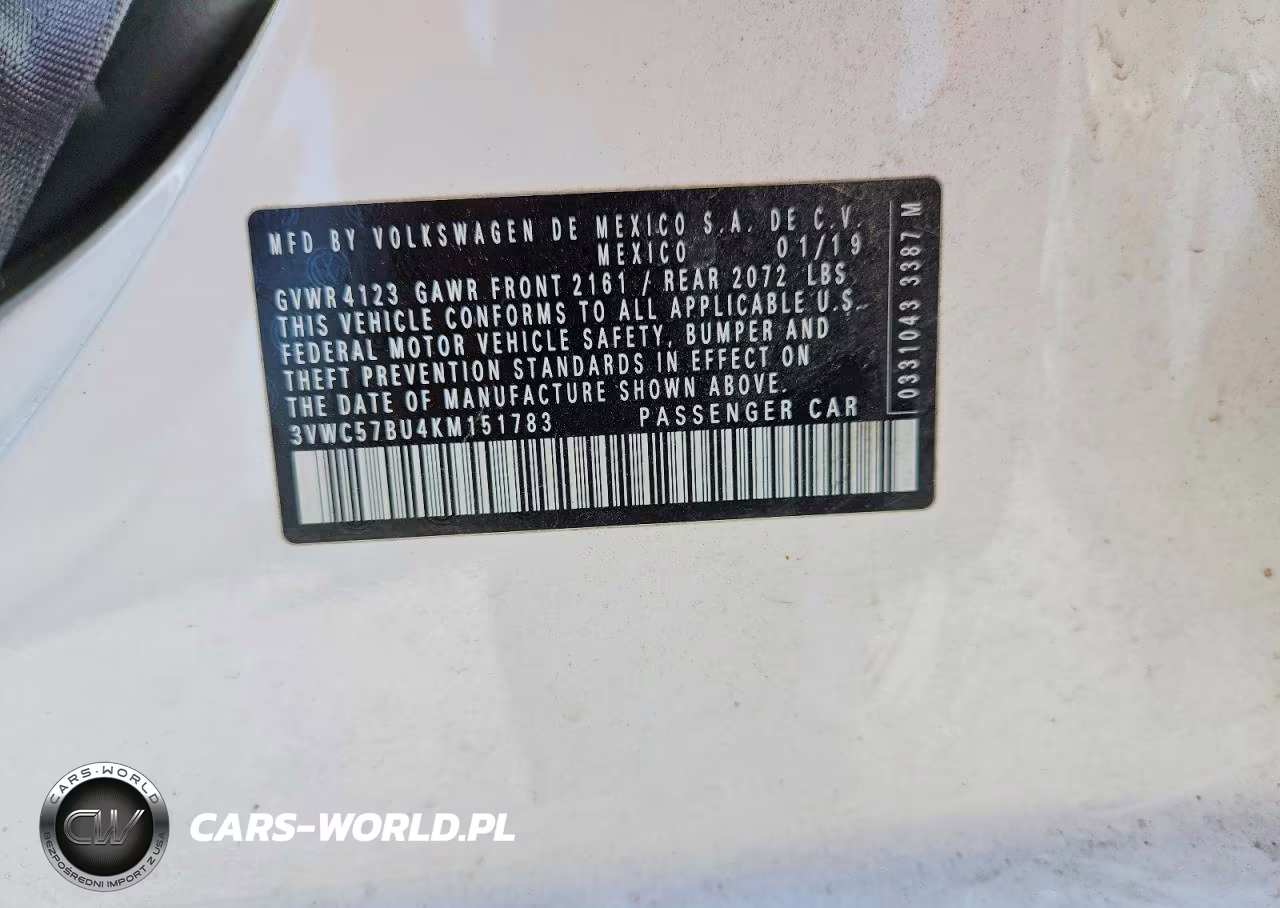 2019 Volkswagen Jetta S VIN:3VWC57BU4KM151783 - 13