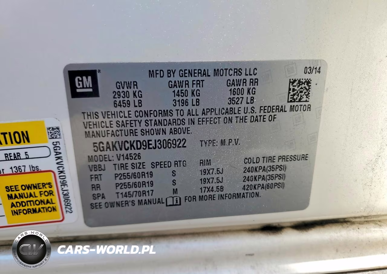 2014 Buick Enclave VIN:5GAKVCKD9EJ306922 - 13