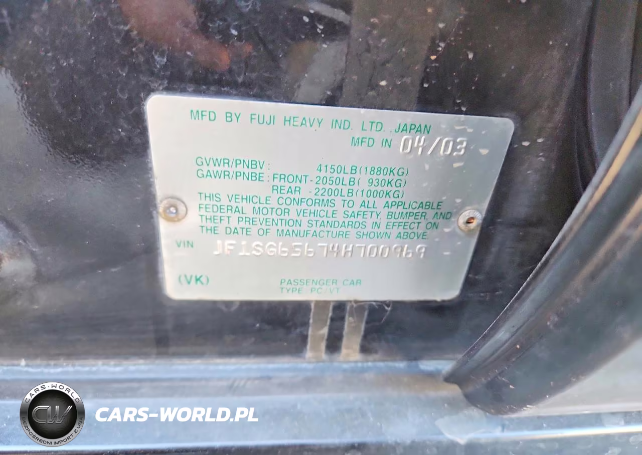 2004 Subaru Forester 2.5Xs VIN:JF1SG65674H700969 - 13
