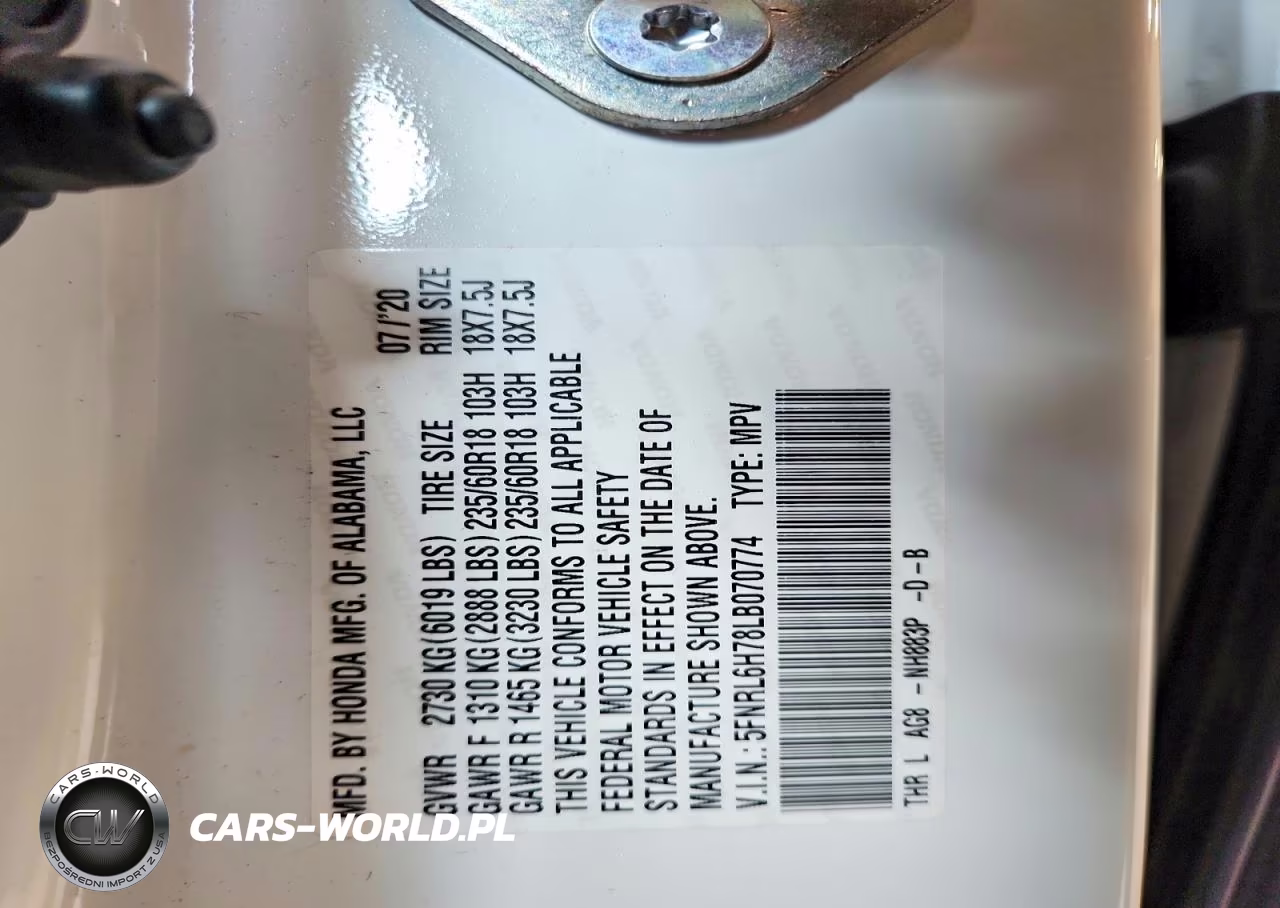 2020 Honda Odyssey Exl VIN:5FNRL6H78LB070774 - 14