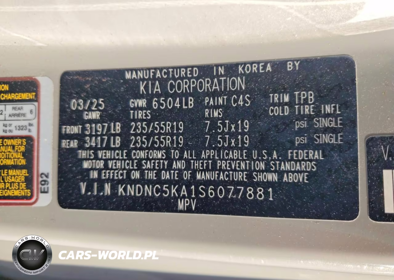 2025 Kia Carnival Ex VIN:KNDNC5KA1S6077881 - 13
