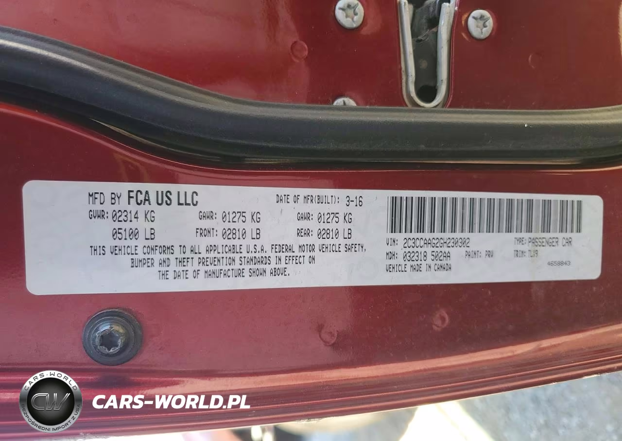 2016 Chrysler 300 Limited VIN:2C3CCAAG2GH230302 - 12
