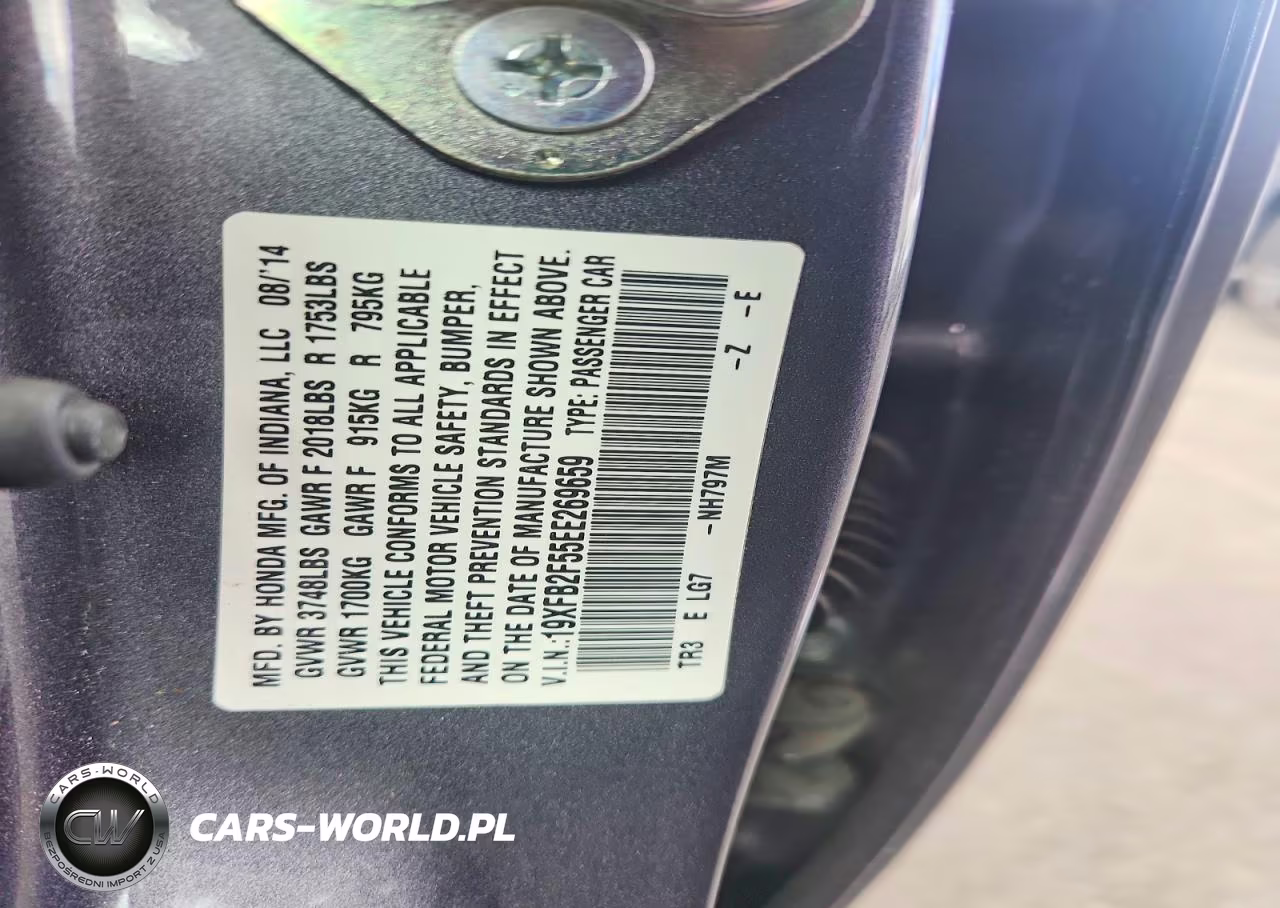 2014 Honda Civic Lx VIN:19XFB2F55EE269659 - 12