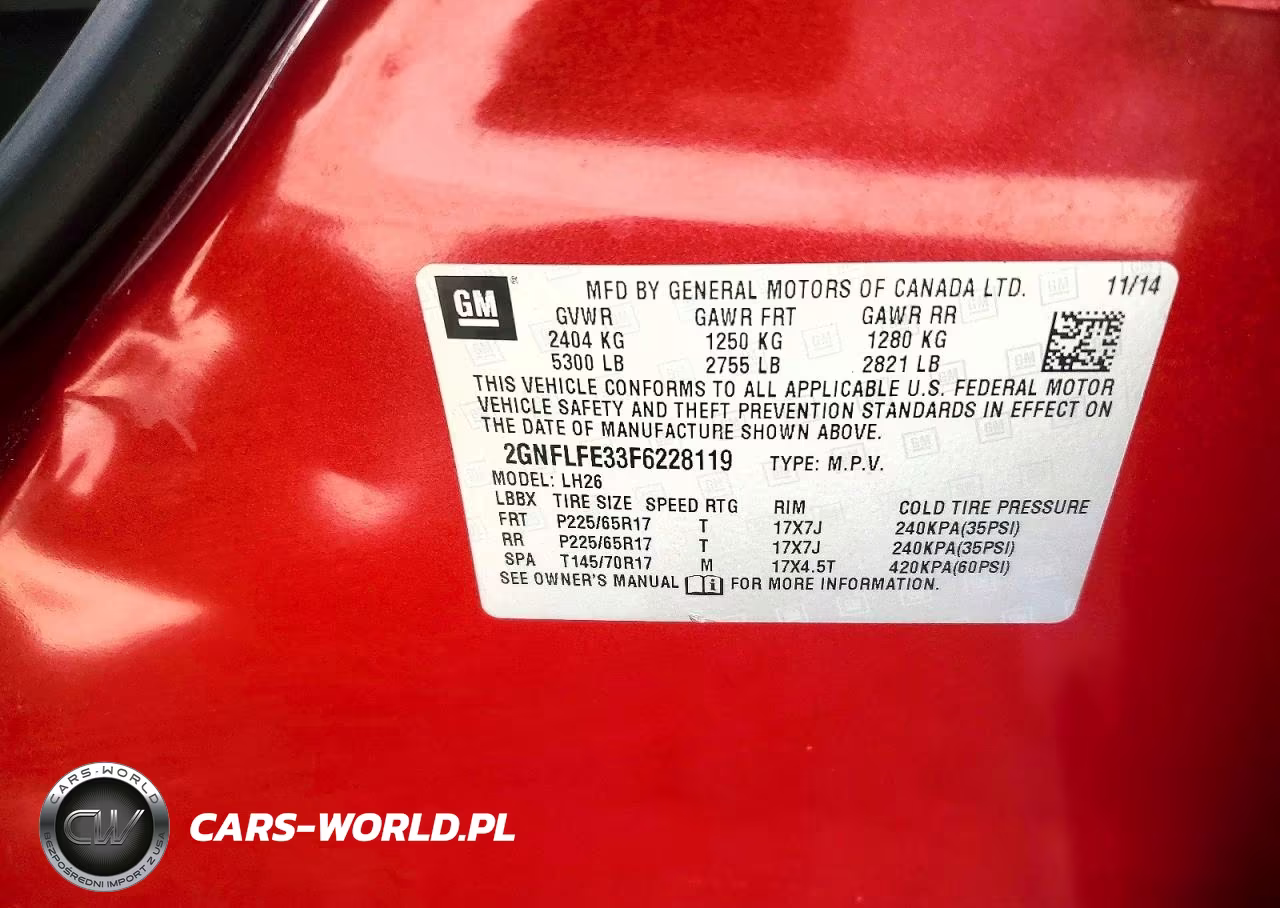 2015 Chevrolet Equinox Lt VIN:2GNFLFE33F6228119 - 13