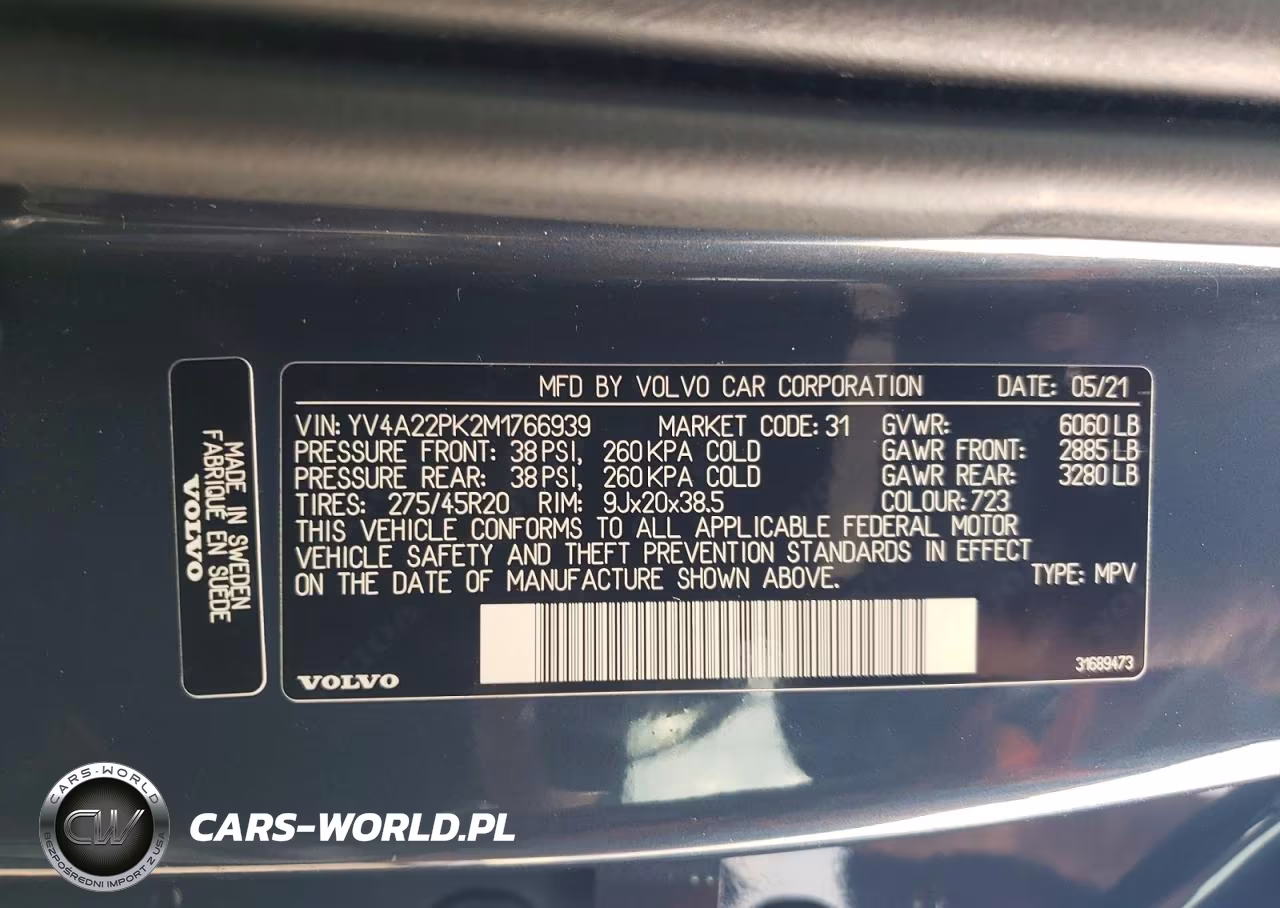 2021 Volvo Xc90 T6 Momentum VIN:YV4A22PK2M1766939 - 13