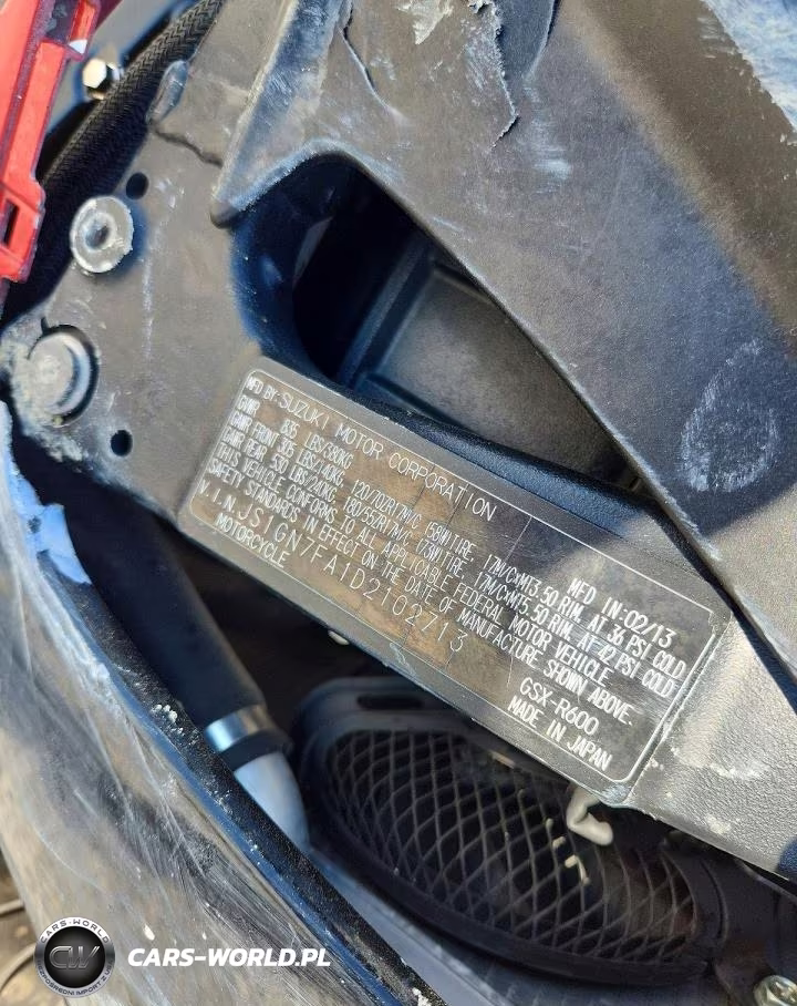 2013 Suzuki Gsx-R600 VIN:JS1GN7FA1D2102713 - 9