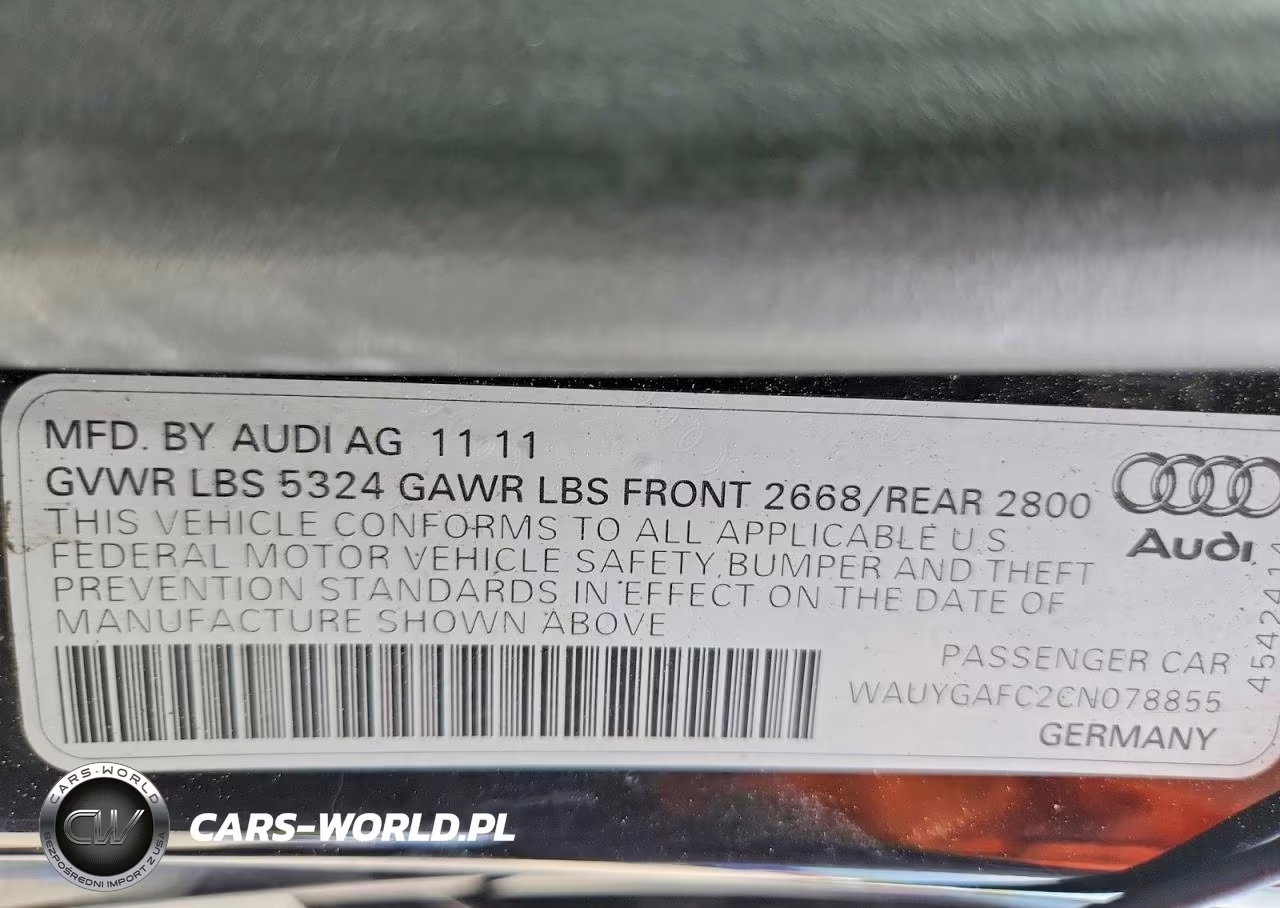2012 Audi A7 Premium Plus VIN:WAUYGAFC2CN078855 - 12