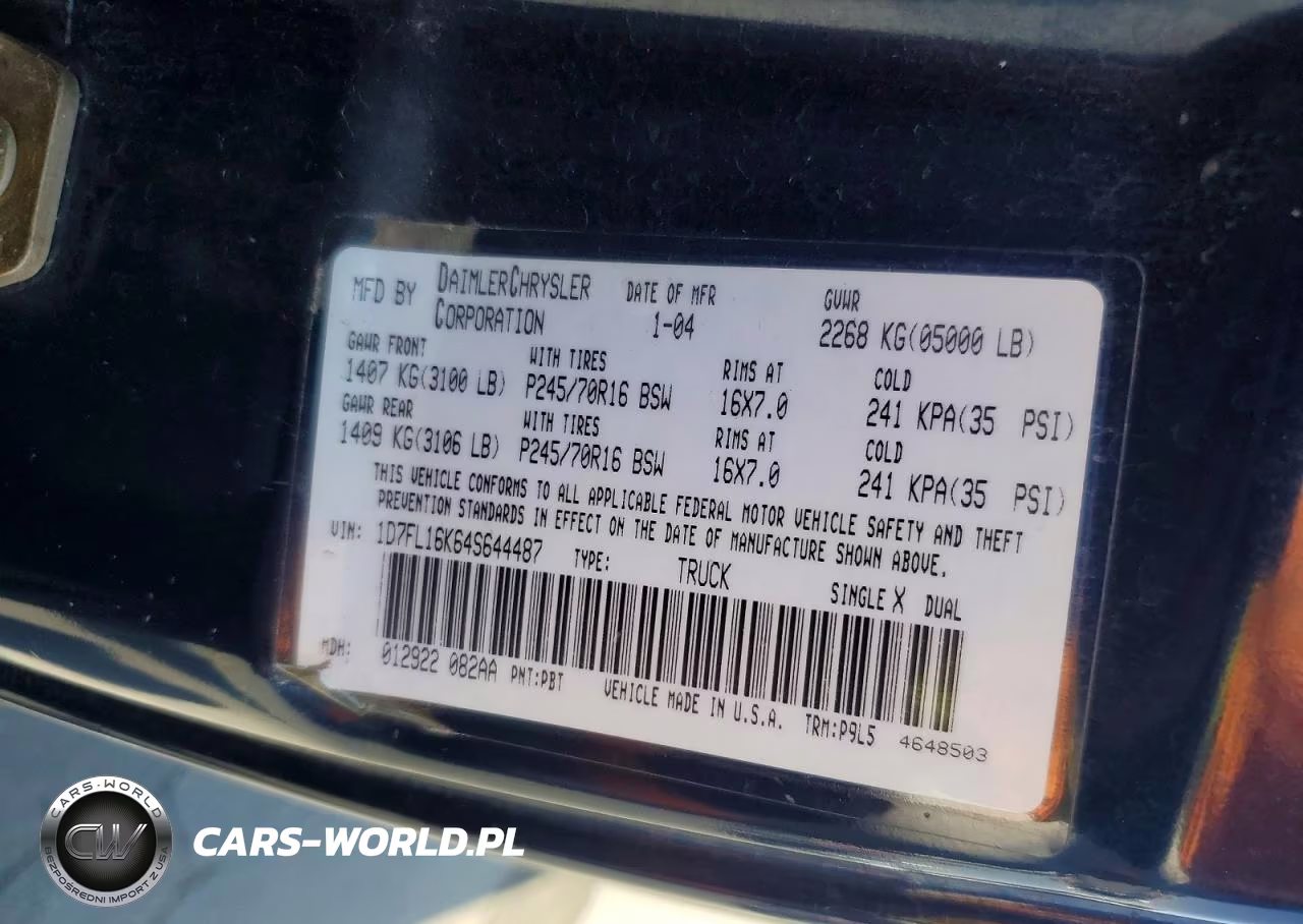 2004 Dodge Dakota Sxt VIN:1D7FL16K64S644487 - 13