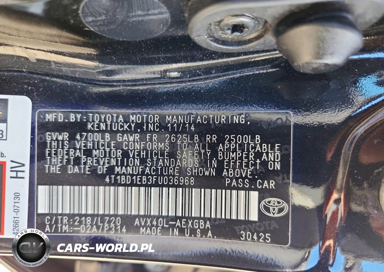 2015 Toyota Avalon Hybrid Xle Premium VIN:4T1BD1EB3FU036968 - 12