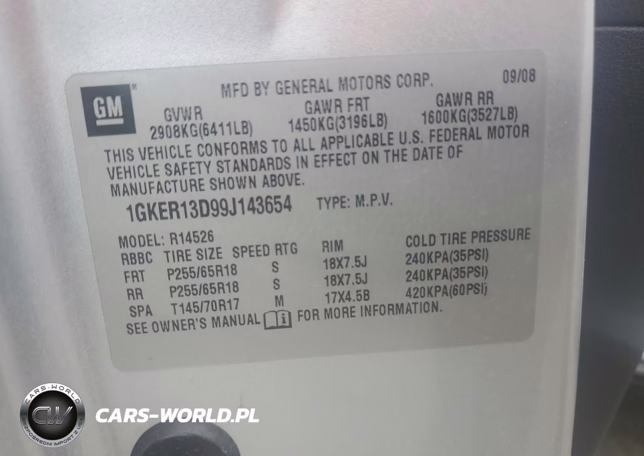 2009 GMC Acadia Sle VIN:1GKER13D99J143654 - 13