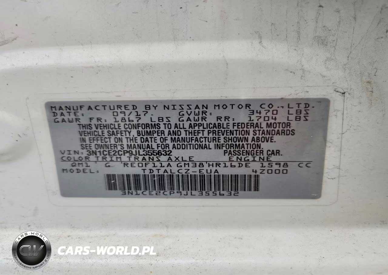 2018 Nissan Versa Note S VIN:3N1CE2CP9JL355632 - 12